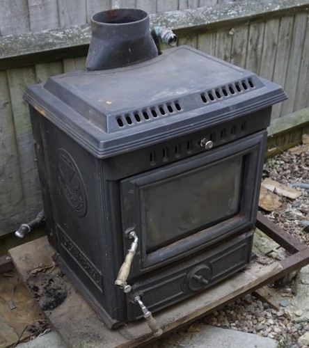 Olymberyl wood burning stove - burning,