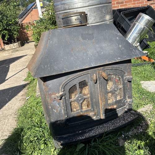 Back boiler stove log - , burner